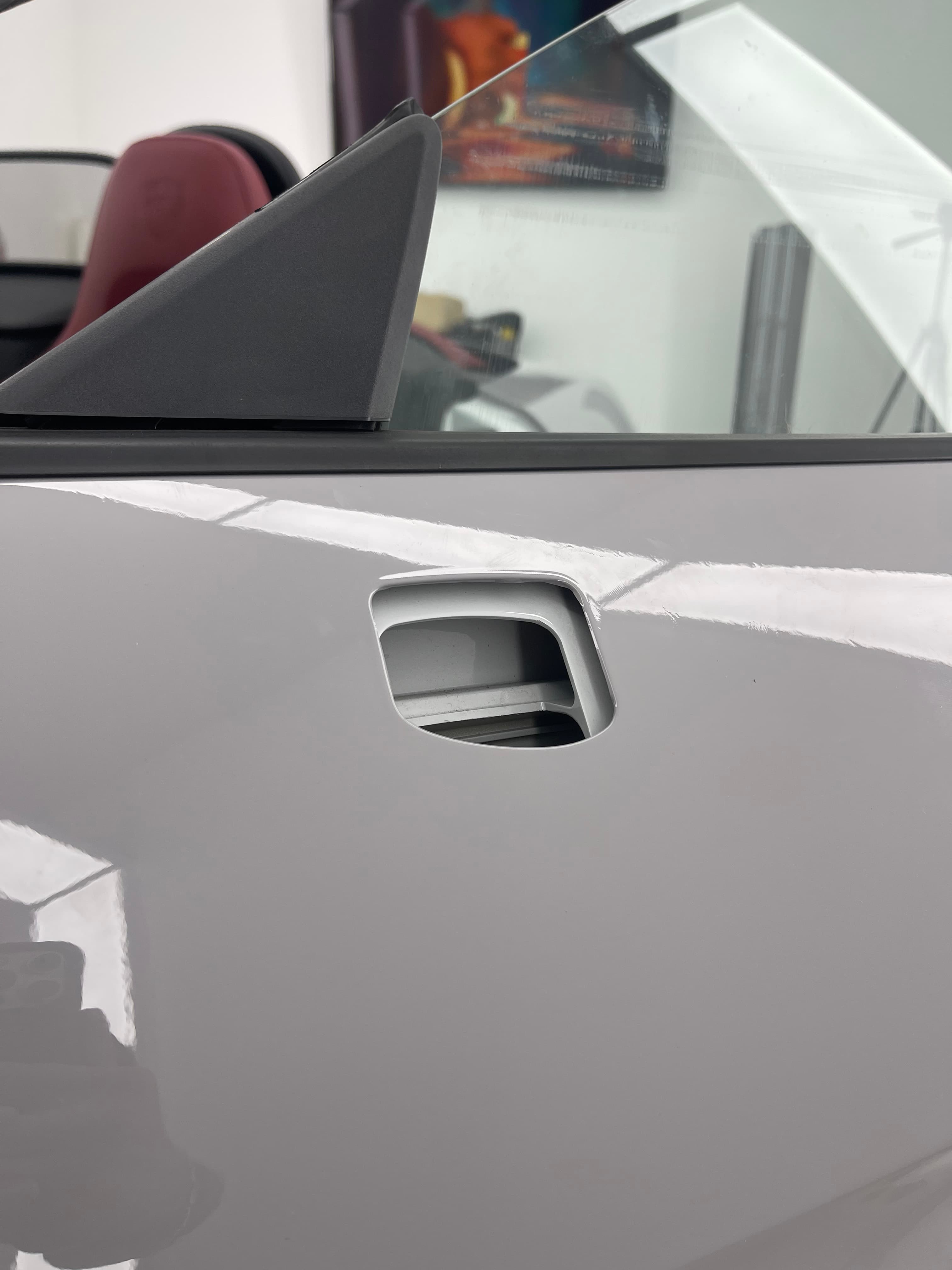 Détail carrosserie après polissage et traitement céramique